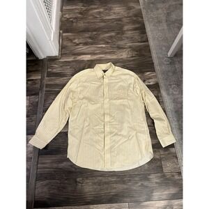 Brooks Brothers Country Club mens cotton Yellow plaid long sleeve size Large 598